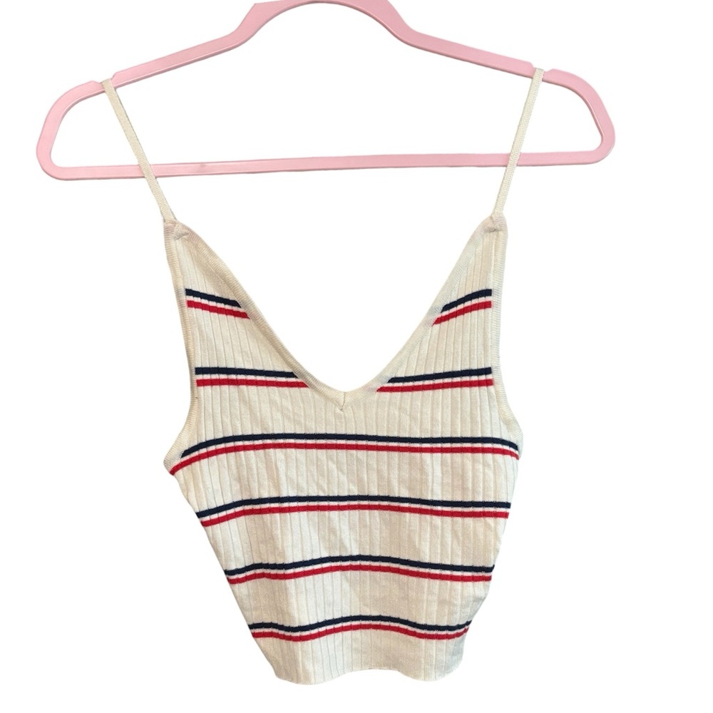 Urban Heritage Striped Cream Camisole